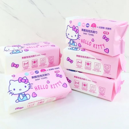 三麗鷗 Hello Kitty KT 果醋泡泡洗碗巾 